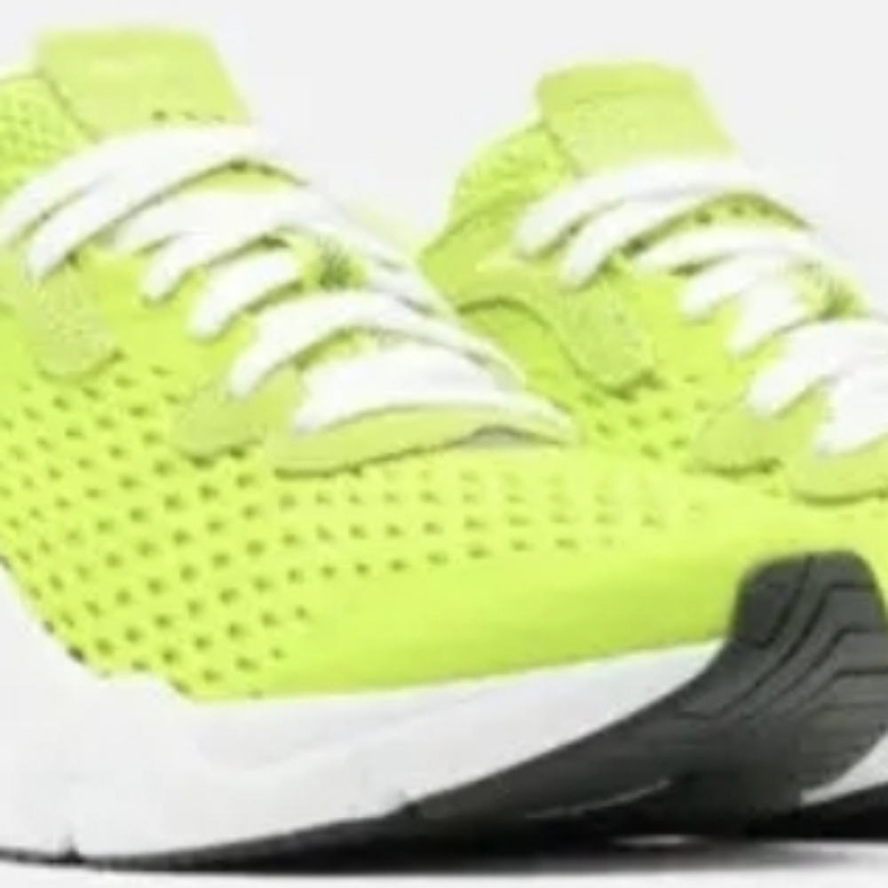 New Sorel Women's Kinetic RNEGD Lace Athletic Sneaker  Acid Green/Jet Size 5 36